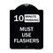 Signmission Must Use Flashers Choose Your Limit Minute Parking Heavy-Gauge Alum Sign, 24" x 18", BW-1824-23867 A-DES-BW-1824-23867 - alternate 1